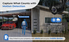 1-Pack 2MP 1080P HD Cámaras de Seguridad Kit TVI/CVI/AHD Interior Exterior, negro