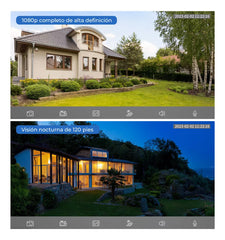 Kit De 4 Cámaras De Vigilancia Con DVR De 4 Canales, 1080p Alta Definición, Visión Nocturna De 130 Pies, Gran Angular De 105°, Acceso Remoto, IP66 Impermeable