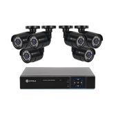 Kit De 6 Cámaras De Vigilancia Con DVR De 8 Canales, 1080p Alta Definición, Visión Nocturna De 130 Pies, Gran Angular De 105°, Acceso Remoto, IP66 Impermeable