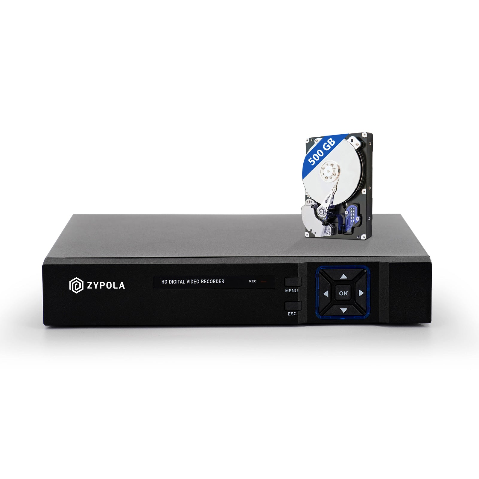 DVR De 8 Canales De Vigilancia, Híbrido 5 En 1 CCTV, Preinstalado Con Disco Duro De 500GB, 1080p Lite Alta Definición, Full HD HDMI Y VGA, Acceso Remoto, IP66 Impermeable