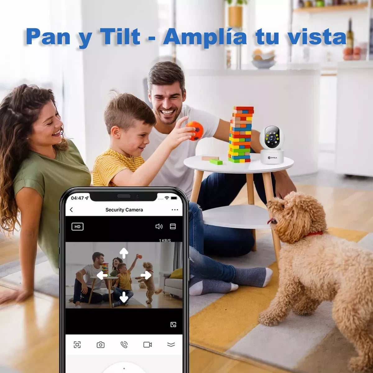 Cámara Wifi 1080p Con Visión Nocturna En Color Y Giro 360°