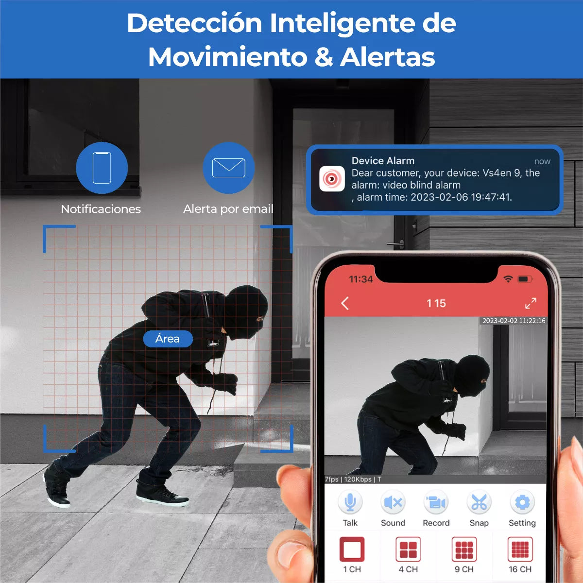 DVR De 8 Canales De Vigilancia, Híbrido 5 En 1 CCTV, Preinstalado Con Disco Duro De 1TB, 1080p Lite Alta Definición, Full HD HDMI Y VGA, Acceso Remoto, IP66 Impermeable