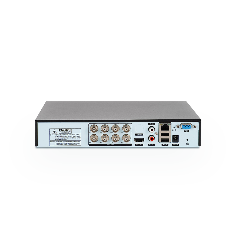 Kit De 4 Cámaras De Vigilancia Con DVR De 8 Canales, 1080p Alta Definición, Visión Nocturna De 130 Pies, Gran Angular De 105°, Acceso Remoto, IP66 Impermeable, Blanco