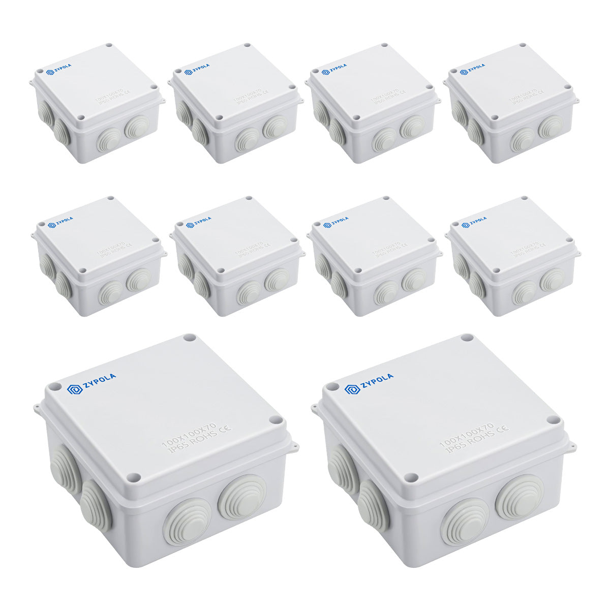Cajas Estancas Ip55 Para Conexiones Cctv En Exterior, 100x100, 10 Pzs