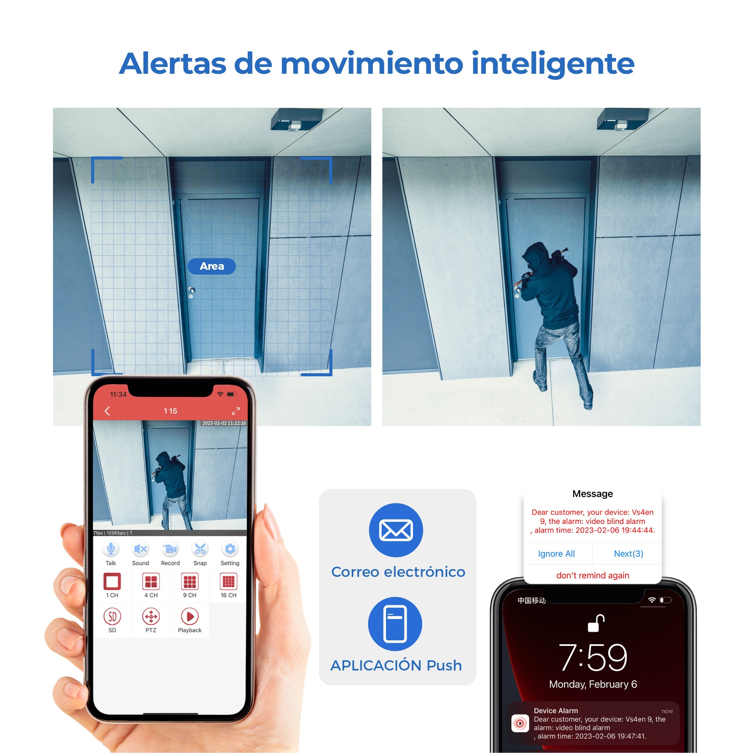 Kit De 8 Cámaras De Vigilancia Con DVR De 8 Canales, Preinstalado Con Disco Duro De 500 GB, 1080p Alta Definición, Visión Nocturna De 130 Pies, Gran Angular De 105°, Acceso Remoto, IP66 Impermeable