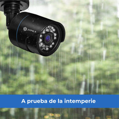 Kit De 8 Cámaras De Vigilancia Con DVR De 8 Canales, Preinstalado Con Disco Duro De 500 GB, 1080p Alta Definición, Visión Nocturna De 130 Pies, Gran Angular De 105°, Acceso Remoto, IP66 Impermeable